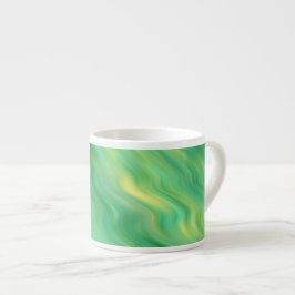 Pine Green Wavy Texture Espresso Kop