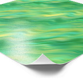 Pine Green Wavy Texture Foto Afdruk (Hoek)