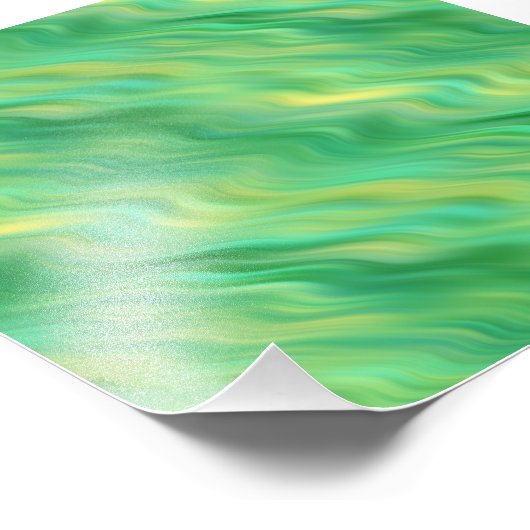 Pine Green Wavy Texture Foto Afdruk (Hoek)