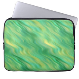 Pine Green Wavy Texture Laptop Sleeve