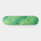Pine Green Wavy Texture Persoonlijk Skateboard (Horizontaal)