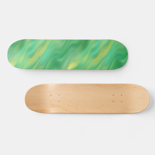 Pine Green Wavy Texture Persoonlijk Skateboard (Horizontaal)