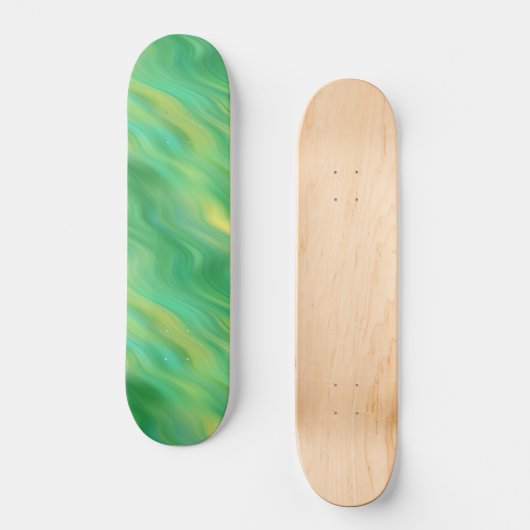 Pine Green Wavy Texture Persoonlijk Skateboard (Voorkant)