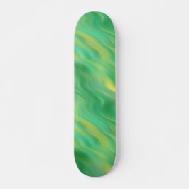 Pine Green Wavy Texture Persoonlijk Skateboard