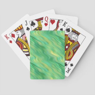 Pine Green Wavy Texture Pokerkaarten
