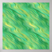 Pine Green Wavy Texture Poster (Voorkant)