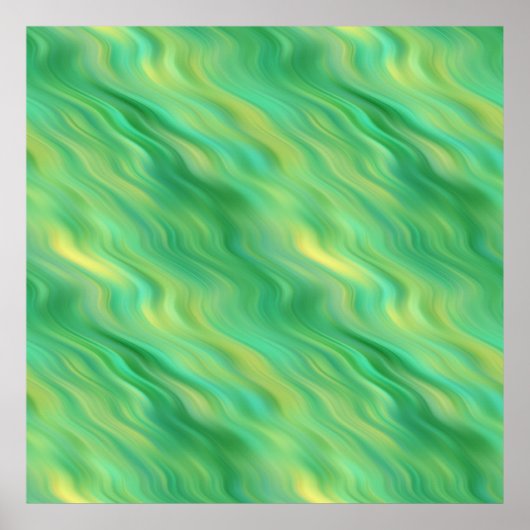 Pine Green Wavy Texture Poster (Voorkant)