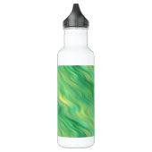 Pine Green Wavy Texture Waterfles (Links)