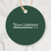 Pine Green, White Snowflake, kerstcadeauLabel Bedankjes Labels (Achterkant)