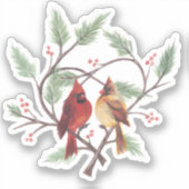 Pine hart kardinaal vinyl Sticker (Voorkant)