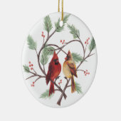 Pine Heart Cardinals Ornament (Rechts)