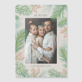 Pine Holly Berry Photo Holiday Magnetic Card (Voorkant)