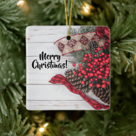 Pine & Holly Collectie Keramisch Ornament