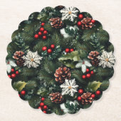 Pine & Holly Harmony Kartonnen Onderzetters (Voorkant)