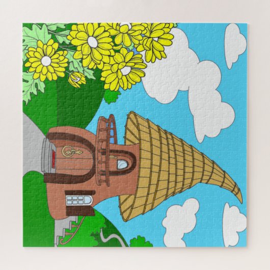 Pine House Jigzaag Puzzle Legpuzzel (Horizontaal)