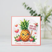 Pine-ing voor Schattigee Happy Valentijnsdag Custo Feestdagenkaart (Staand voorkant)