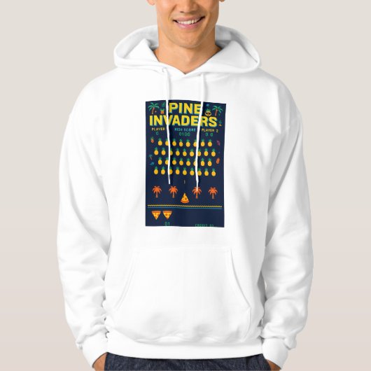 Pine Invaders-Pineapple Empire Retro Games Serie Hoodie (Voorkant)