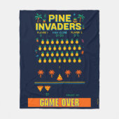 Pine Invaders-Pineapple Empire Retro Games Series Fleece Deken (Voorkant)