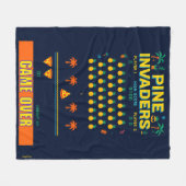 Pine Invaders-Pineapple Empire Retro Games Series Fleece Deken (Voorkant (Horizontaal))