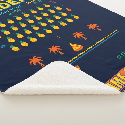 Pine Invaders-Pineapple Empire Retro Games Series Sherpa Deken (3/4)