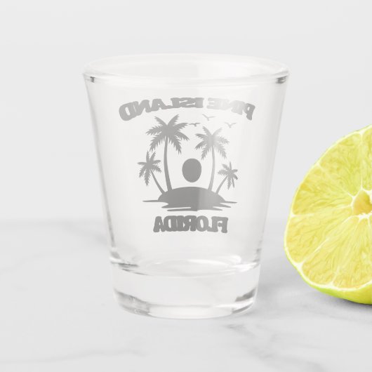 Pine Island Florida Shot Glas (Achterkant)