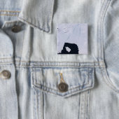 Pine Island Glacier Vierkante Button 5,1 Cm (In situ)