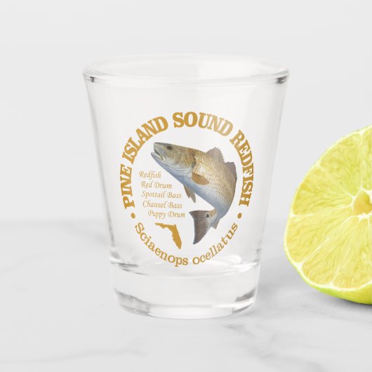 Pine Island Sound (roodbaars) Shot Glas (Voorkant)