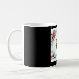 Pine kegel omgeven door krans en Ornamenten Koffiemok