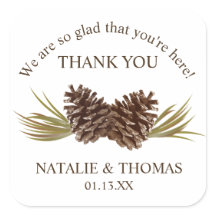 Pine kegels Dank u Gift Sticker