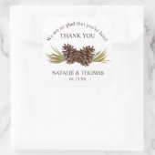 Pine kegels Dank u Gift Sticker (Tas)