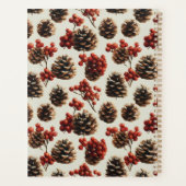 Pine kegels en rode bessen winterpatroon planner (Achterkant)