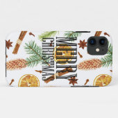 Pine kegels illustratie en specerijen van Kerstmis Case-Mate iPhone Case (Achterkant (horizontaal))