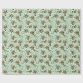 Pine kegels kerstpatroon - kerstcadeaus cadeaupapier (Vlak)