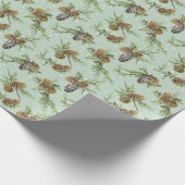 Pine kegels kerstpatroon - kerstcadeaus cadeaupapier (Hoek)