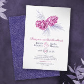 Pine kegels tekening kunst blauwe pruim winter bru kaart