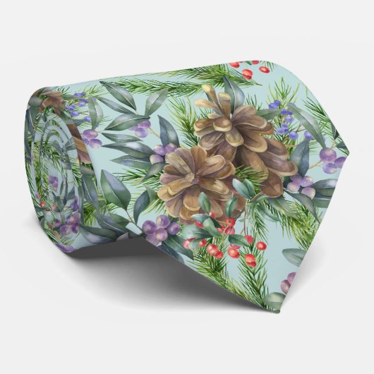 Pine-keiwit kerstgroen stropdas (Opgerold)