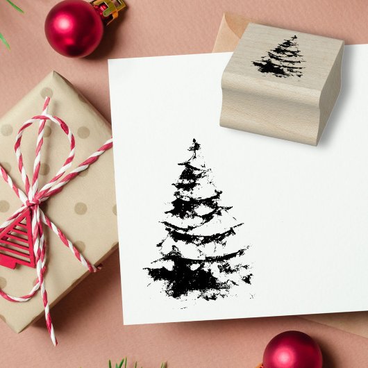 Pine Kerstboom Vakantie Rubberstempel