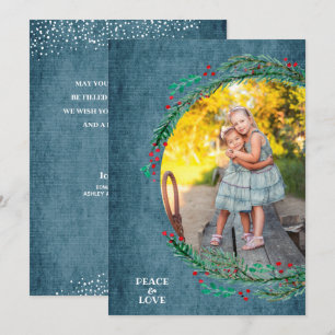 Pine-kerstfoto Feestdagenkaart