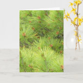 Pine kerstkaart kaart (Gele Bloem)