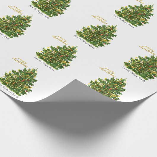  pine-kerstmis cadeaupapier (Hoek)