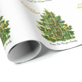 pine-kerstmis cadeaupapier (Rol Hoek)