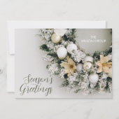 Pine Kerstmis Wreater Business Hartelijk dank Feestdagenkaart (Voorkant)