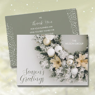 Pine Kerstmis Wreater Business Hartelijk dank Feestdagenkaart