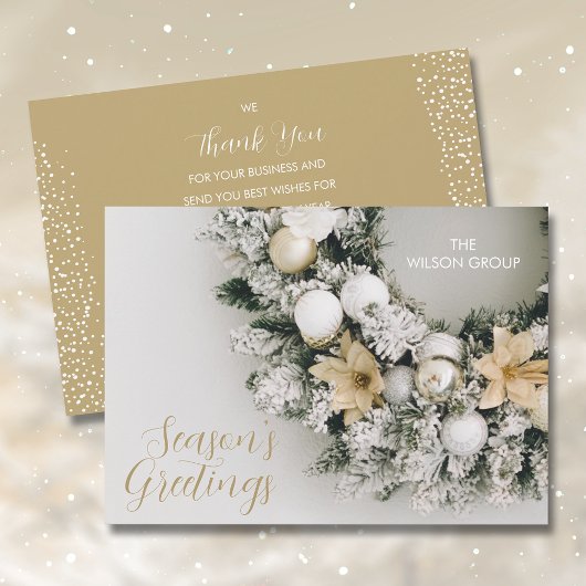 Pine Kerstmis Wreater Business Hartelijk dank Feestdagenkaart