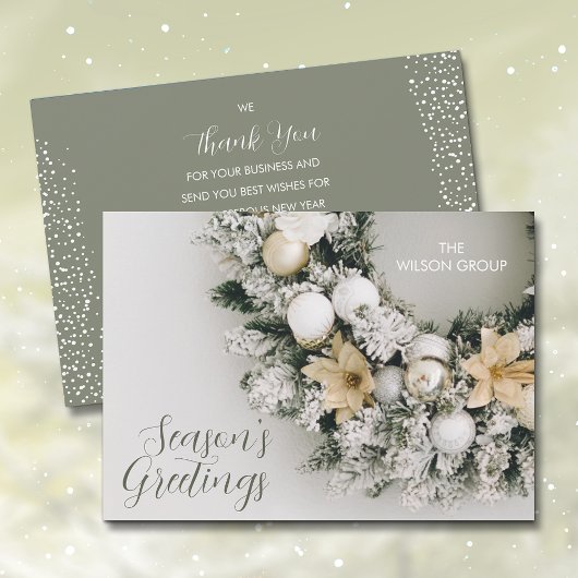 Pine Kerstmis Wreater Business Hartelijk dank Feestdagenkaart