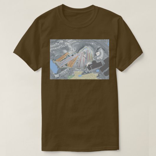 Pine Knob Resort Trail Map T-shirt (Design voorkant)
