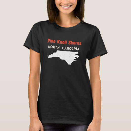 Pine Knoll Shores North Carolina USA State America T-shirt (Voorkant)