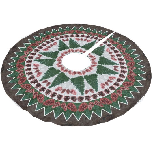 Pine Kone kerstboomrok Kerstboom Rok (Gekanteld)