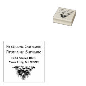 Pine Kone Kerstmis Adres Rubber Stempel (Gestempeld)