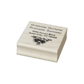 Pine Kone Kerstmis Adres Rubber Stempel (Stempel)